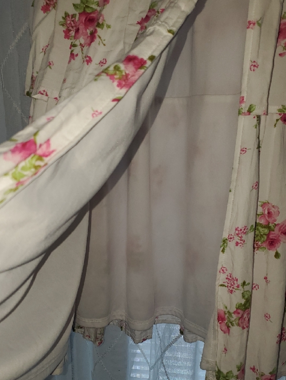 Altar'd State NWT White Tiered Maxi Dress Pink and Green Floral Print XL Summer - Picture 10 of 10